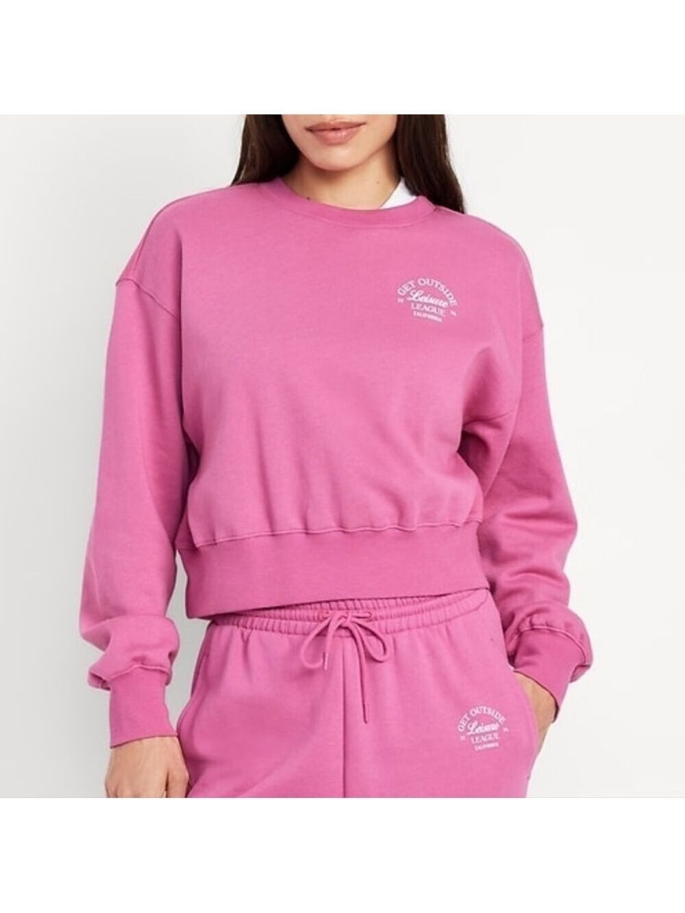 XL Tall • Old Navy • Pink "Get Outside Leisure League" SoComfy Sweatshirt